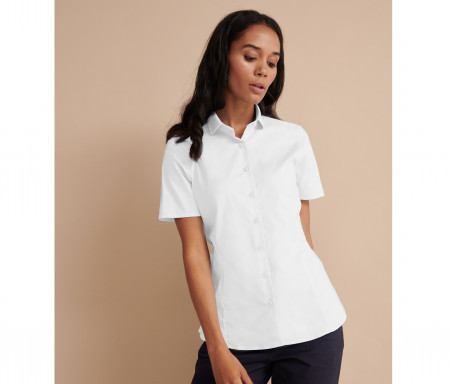 LADIES SHORT SLEEVED STRETCH SHIRT